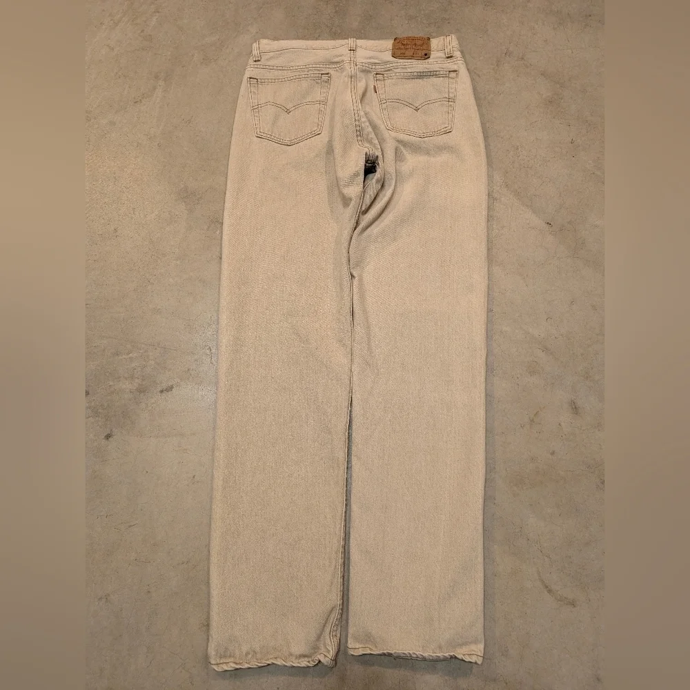 VTG 90s Levis Khaki 501 Jeans USA Made Mens 36x34 (34x33.5) Faded